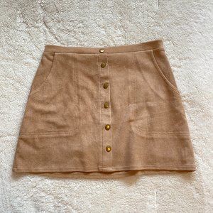 HYFVE (Dry Goods) Tan Button Skirt (L)
